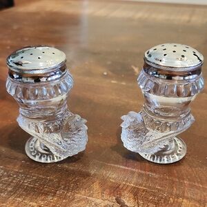 Vintage Turkey Glass Salt and Pepper Shakers